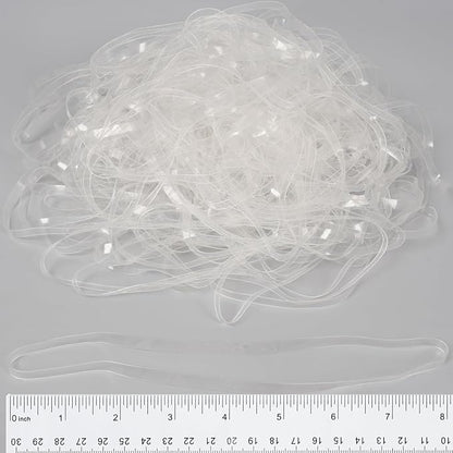 Rubber Bands Large 8inx0.2in Clear Rubber Band 50Pcs by Damyda