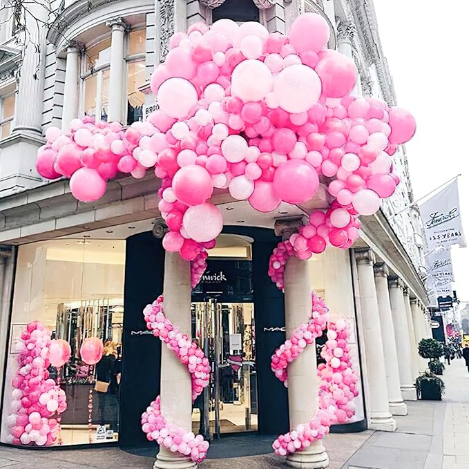 PartyWoo Pink Balloons 100pcs Matte Latex Helium Balloons 12 Inch | Girl Baby - Image 6