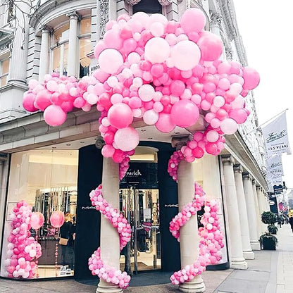 PartyWoo Pink Balloons 100pcs Matte Latex Helium Balloons 12 Inch | Girl Baby - Image 6