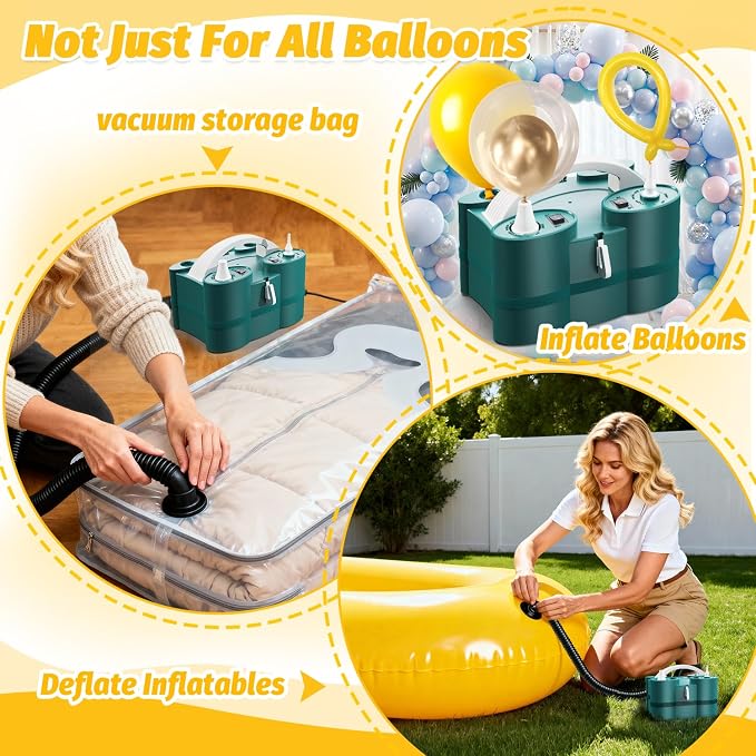 Balloon Pump, ​​3-in-1 Electric Balloon Pumps, Balloons Blower - Image 6