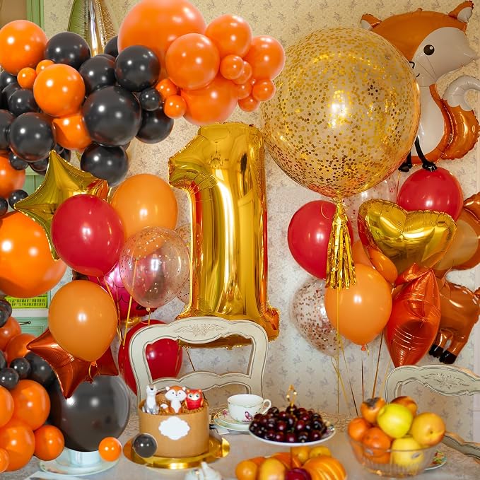 110pcs Orange and Black Balloons Garland Arch Kit, 18/12/10/5 Inch Balloons | - Image 7