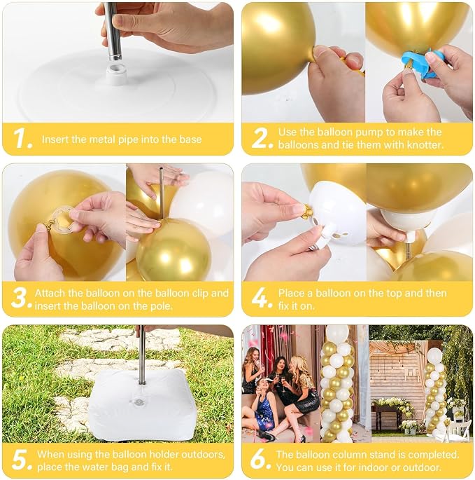 2 Sets Adjustable Balloon Column Stand Kit - Image 5