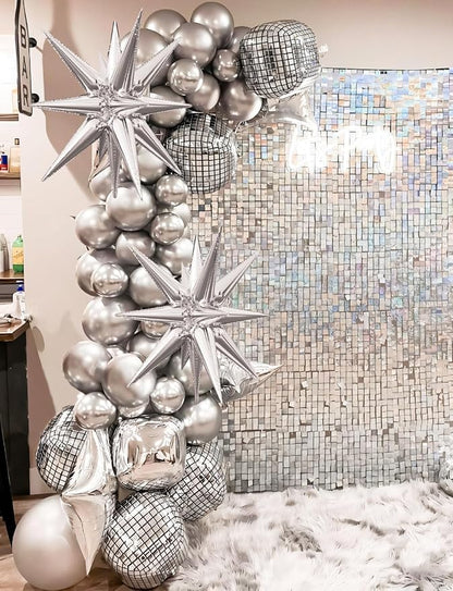 6Pcs 22 Inch Silver Balloons, Disco Ball Balloons - Image 6