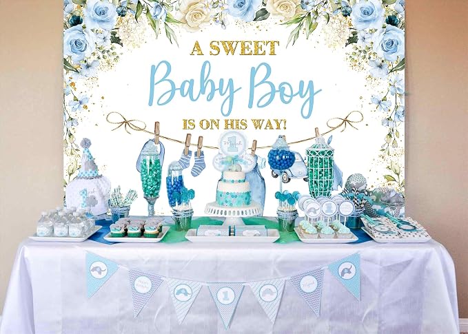 Cute Clothes Baby Shower Backdrop - Image 5