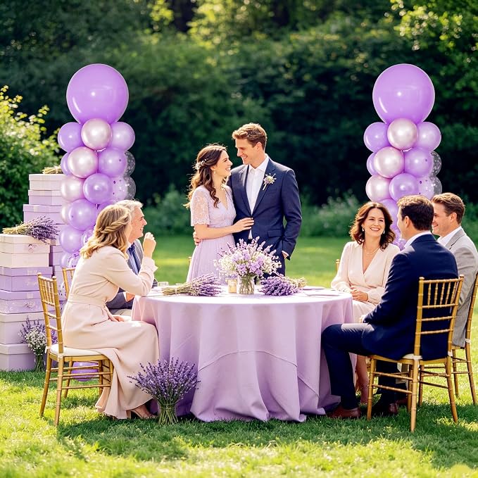 Purple Balloon Column Stand Kit of 2 - Image 2