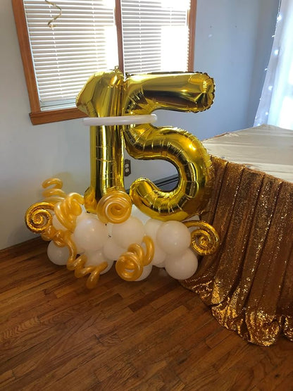 Number Balloon Gold Number 1 for 1st 11 Birthday Party Decorations, 40 Inch | - Image 4