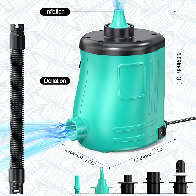 MAACOULD Electric Air Pump for Inflatables: Air Mattress Pump for Balloons Pool - Image 8