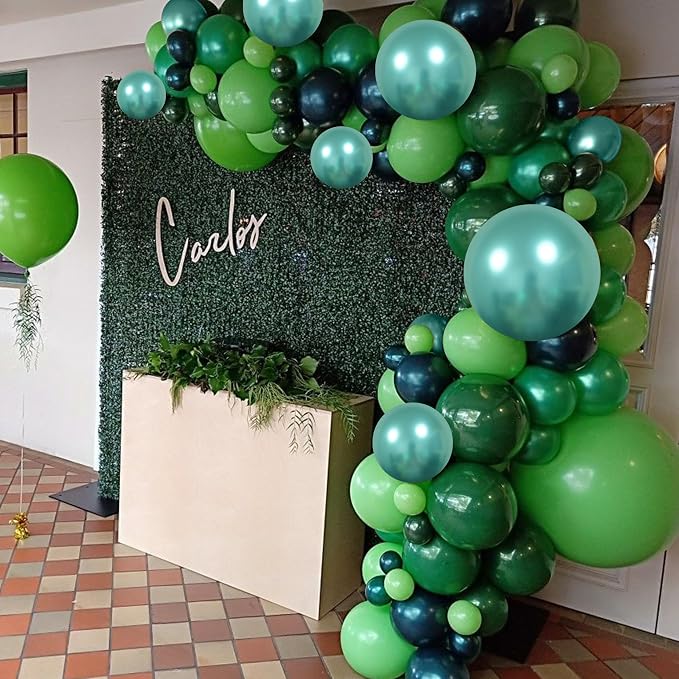 Togvu Green Balloons, 60 Packs 12 Inch Different Shades Dark Emerald Lime - Image 6