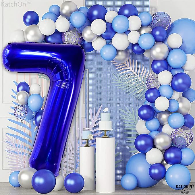 KatchOn, Giant Dark Blue Number 7 Balloon - Image 8