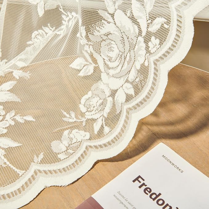 SEEKRIGHT Ivory Kitchen Cafe Curtains - Image 6
