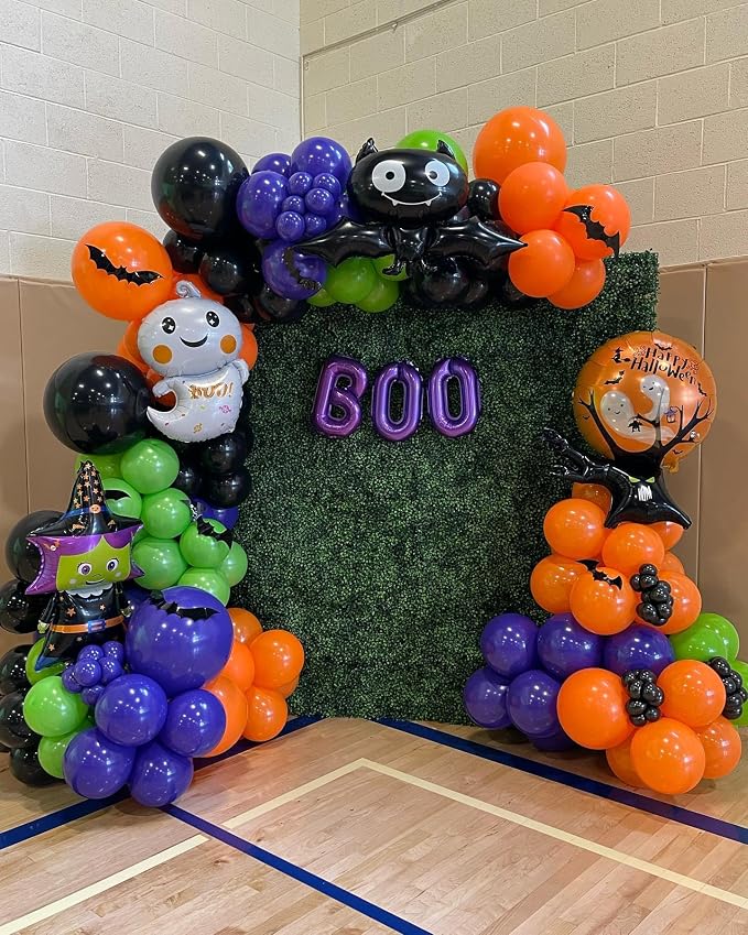 Halloween Party Balloons Decorations 12Inch 60Pcs | Black Orange Purple Green - Image 5