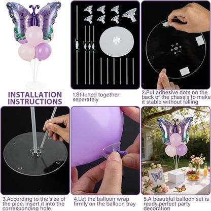 Butterfly Party Balloons Stand Kit 2 Sets - Image 3