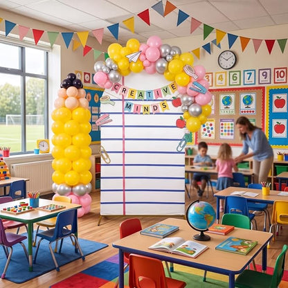 SmoothNovelty 193 Pcs Back to School Arch Backdrop Cover, 7.2 ft Notebook Arch - Image 7
