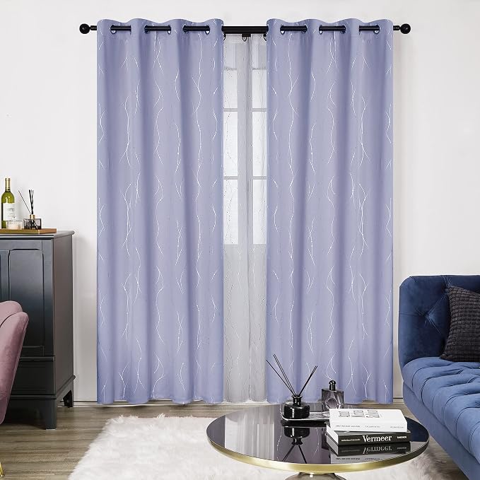 Deconovo Living Room Curtains 84 Inches Long, Thermal Insulated, Room Darkening - Image 2