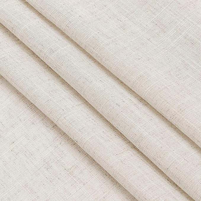 Kitchen Curtains Linen 36 Inch Length Beige Farmhouse Small Cafe Curtains Semi - Image 5