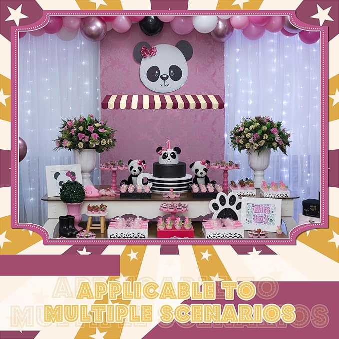Boao 4 Pack Circus Awning Decoration 3D Stripe Cardboard Awning Carnival Wall - Image 6