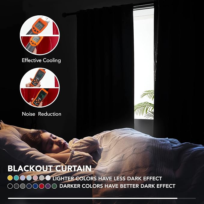 Deconovo Blackout Back Tab Curtains - Image 4