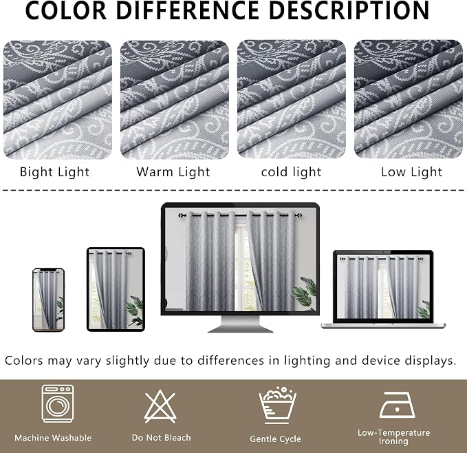 DWCN 100% Blackout Curtains for Bedroom 96 Inch Long - Image 9