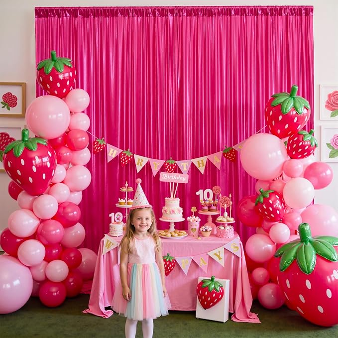 gogoparti 10x10FT Hot Pink Sequin Backdrop Curtain - Image 3