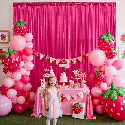 gogoparti 10x10FT Hot Pink Sequin Backdrop Curtain - Image 3