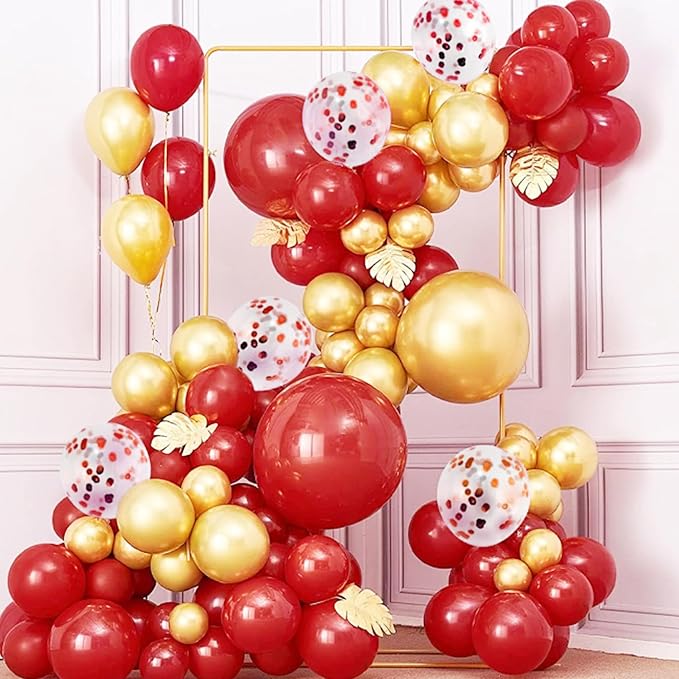 Mr. Pen- Red Confetti Balloons, 12 Inch, 54 Pack | Latex Balloons - Image 5