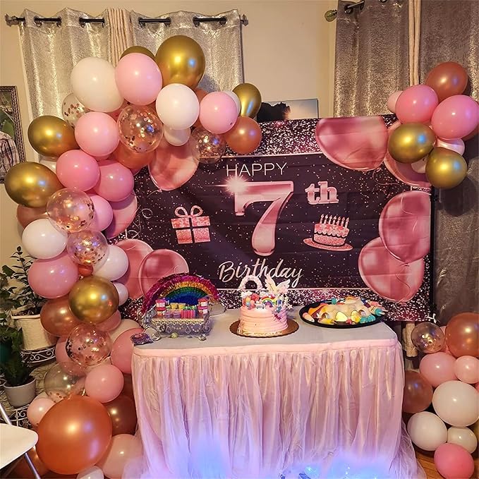 Pink Gold Balloons Set, 12 Inch Matte Pink Pastel Baby Pink Metallic Gold - Image 5
