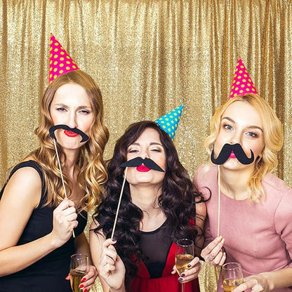 Poise3EHome Gold Sequin Backdrop, 20Ft x 10Ft Glitter Photography Background - Image 7