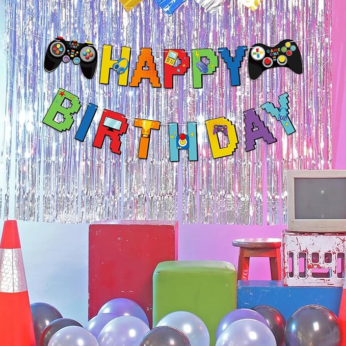 Video Game Controller Birthday Banner Video Gameing Theme Party Decorations - Image 7