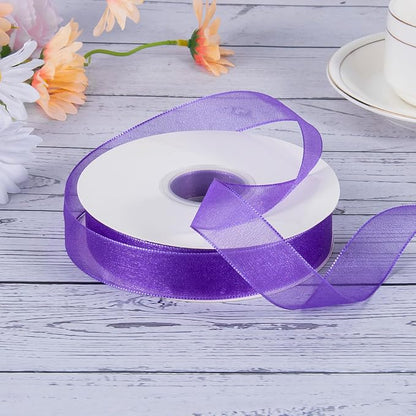 Sheer Organza Ribbon 1 Inch Chiffon Ribbons - Image 2