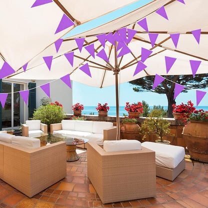 Tatuo 200 Feet Solid Pennant Banners Flags String Triangle Hanging DIY Bunting - Image 7
