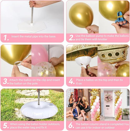 2 Sets Princess Party Balloon Column Stand Kit - Image 4