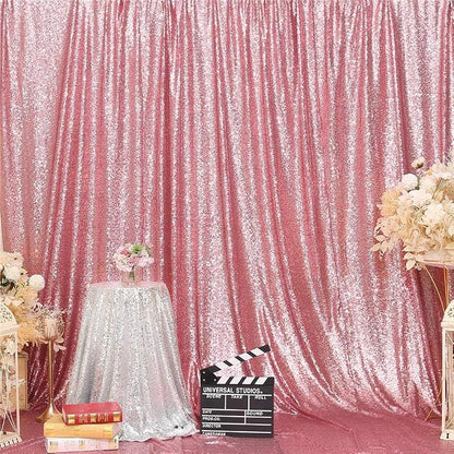 Eternal Beauty Fuchsia Pink 3mm Sequin Backdrop 20x10 Ft - Image 5