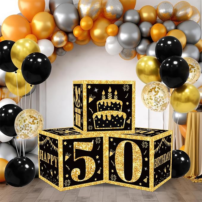 DataMoon 50th Birthday Decorations Boxes - Image 9