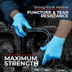 Heavy Duty 6 Mil Blue Nitrile Gloves Disposable Latex & Powder Free -Extra Stretchy Fentanyl Safe |Medical,First Aid Kit,EMT|Food Safe Rubber Gloves for Cooking & Cleaning|Bulk Pack (1000)