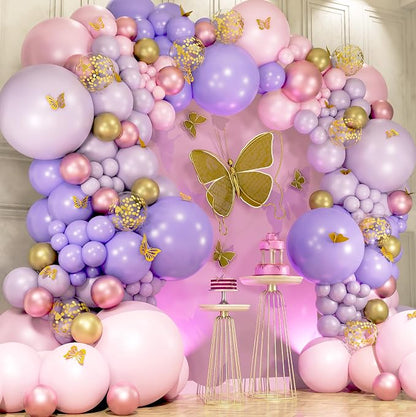 ALL-IN-1 Pink and Purple Balloon Arch Kit & Garland - Image 5
