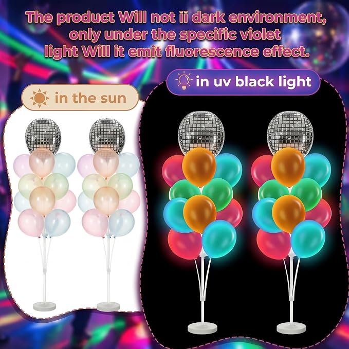 Gejoy 2 Sets Balloon Tower Stand Kit, Pcs 12 Inch Balloons, and 2 Pcs Balloons - Image 4
