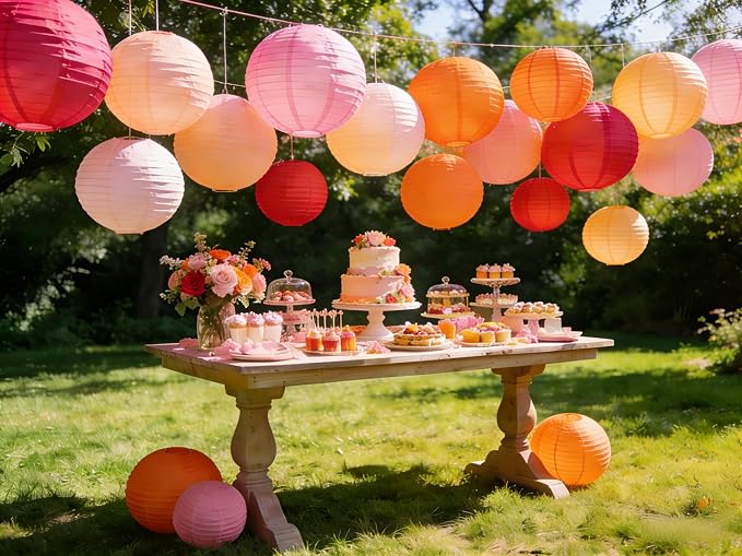 Vivid Color Paper Lanterns Set - Image 7