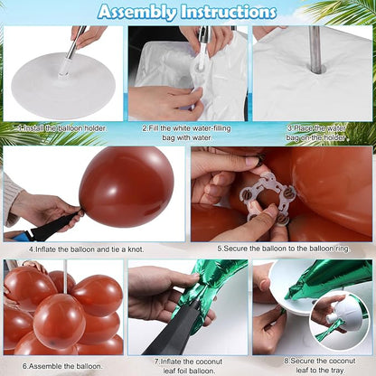 132 Pcs Palm Tree Balloon Column Stand Kit 6.5 Ft - Image 5