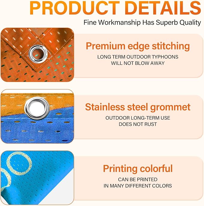 Custom Mesh Banner and Signs Customize Outdoor, Personalized Mesh Banners - Image 2