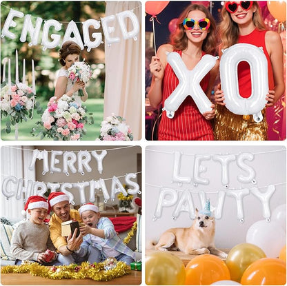 26 Pcs White Letter Balloons, 16 Inch Foil Alphabet Letter Balloons, Letter A-Z - Image 7