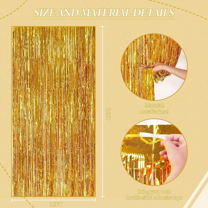DECOCKRAT 2 Pack Foil Fringe Backdrop - Image 2