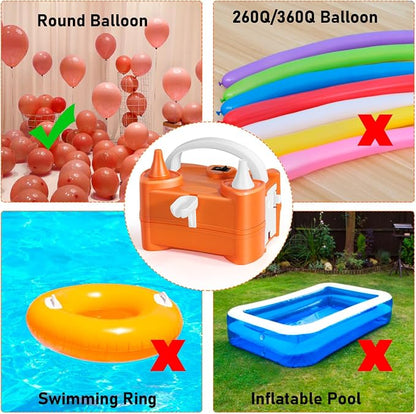 Electric Balloon Pump, Dual-Nozzle Portable Balloon Pump, Electric Balloon - Image 6