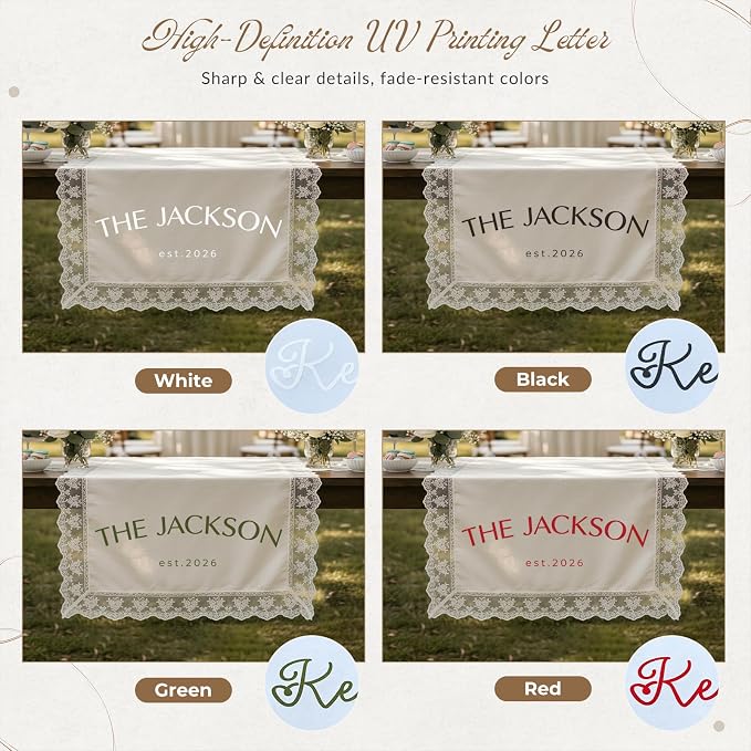 Custom Linen Wedding Table Runner - Image 7