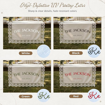 Custom Linen Wedding Table Runner - Image 7