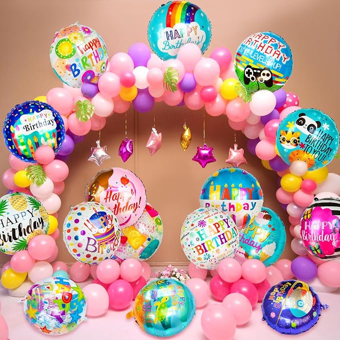 150 Pcs Happy Birthday Mylar Balloons - Image 3