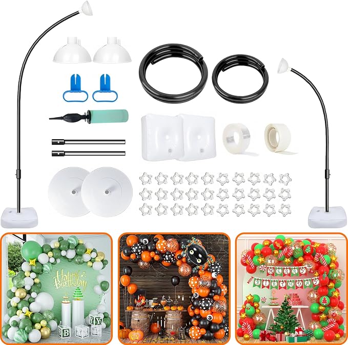 Balloon Arch Kit for Party Birthday Decoration 9.2FT & 6FT | Black Bendable by ASTILAZO