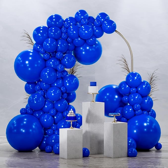 PartyWoo Royal Blue Balloons 145pcs Dark Blue Balloons Different Sizes | 18 12 by PartyWoo