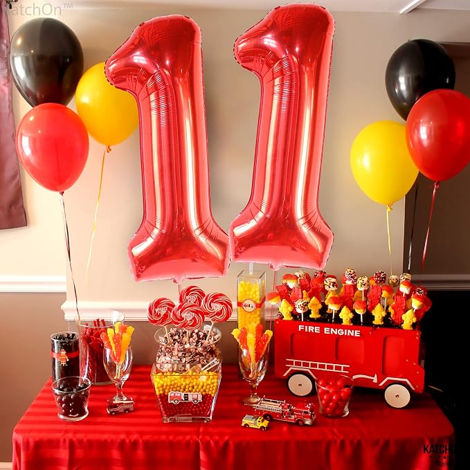 KatchOn Red Number 11 Balloon 40 Inch, 11th Birthday Balloon Decor | 11th - Image 7
