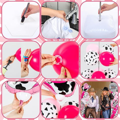 Kasyat 2 Sets Disco Cowgirl Balloon Column Stand Kit - Image 4