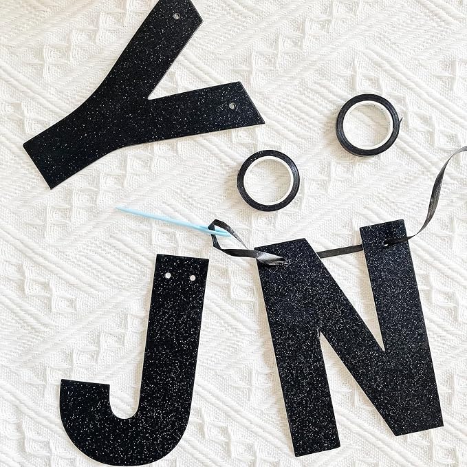 116 Pcs DIY Glitter Customizable Banner Kit Custom Banner Including 111 Letters - Image 3